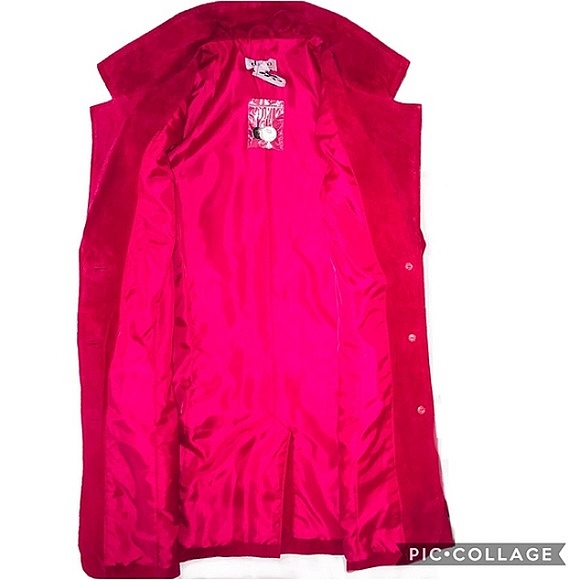 NWOT SUEDE LEATHER Denim & Co Raspberry Jacket-M/L - Picture 6 of 7